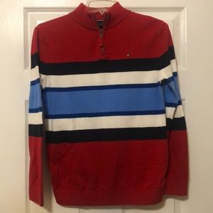 Gorgeous Tommy Hilfiger quarter zip boys cotton sweater. Size L. Comfortable!